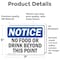 Signmission No Food Or Drink Beyond This Point, 7 in W x Rectangle, Vinyl Decal OS-2PACK-NS-D-57-L-14588 - alternate 3